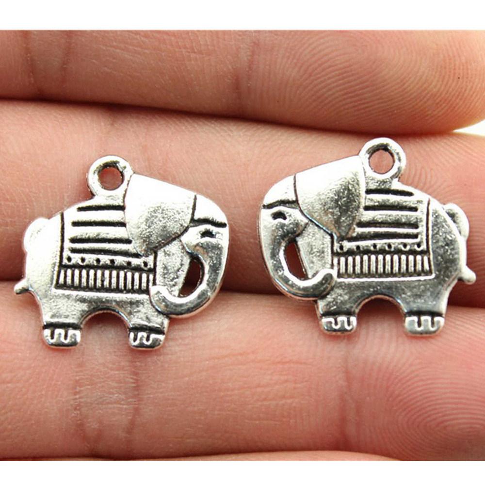 Charms Small Elephant Pendants Kids' Jewelry Materials QC115