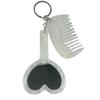 Heart Shaped Mirror Compact Grooming Set Mini Fine Tooth Comb Bag Hanging Charm  Casual Occasions