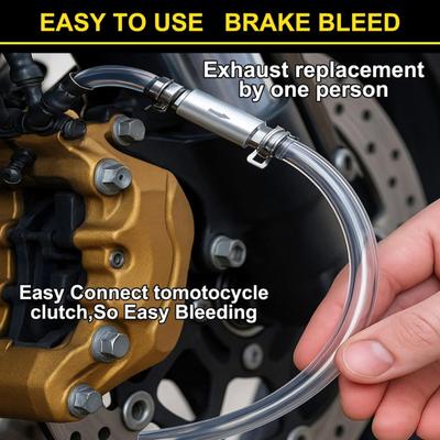 Brake Bleeder Hose Universal Brake Fluid Bleeder Kit Easy To Use Auto Motorcycle One-Way Check Valve Tube Bleeding Tool Kit