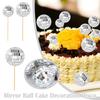Cake Decoration Ball  Cupcake Toppers Cake Decoration Mini Mirror Disco Ball Light Reflective Glass Ball Wedding Birthday Party