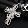 Catholic Cross for Women/Men Rhinestone Alloy Gold/Silver Religious Christ Bag Charm Jewelry Bag Charm