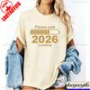 Please Wait 2026 Loading Funny New Year Progress Bar Tees Gift Family Party Cosy Season Cotton Shirts for Women Graphic T Shirts