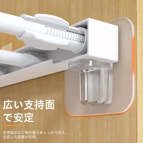 Machi no Nami Shelf Brackets, Set of 16, Adhesive Hooks, Support, No Dowels, No Punching, Transparent, Strong Adhesive, Brackets