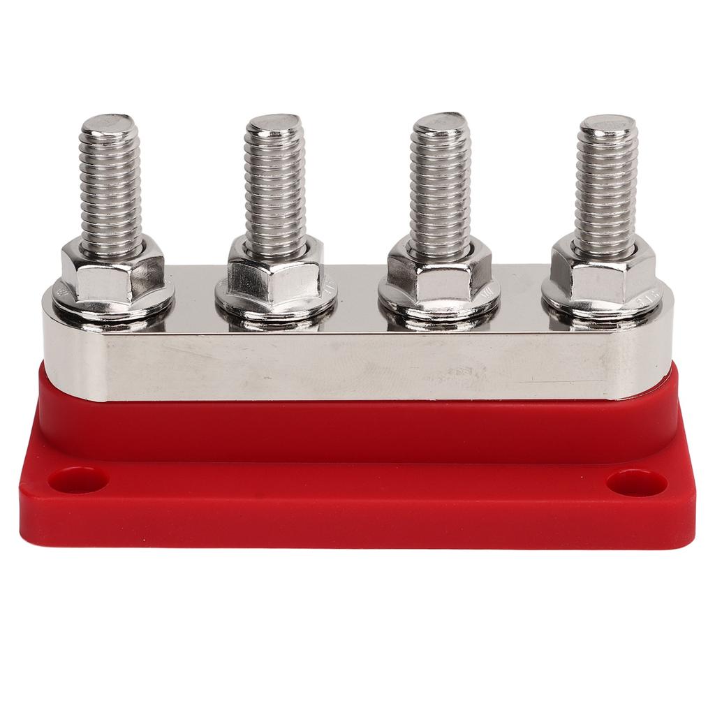 Battery Bus Bar  12V to 48V 600A High Current M10 4 Stud Power Distribution Block for Car RV Boat Yacht