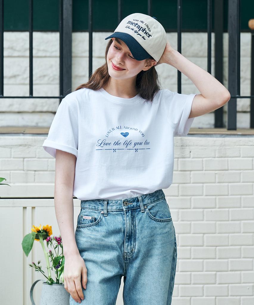 Metapeo Met Love Present Short Sleeve T-Shirt White