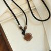 Handmade Chic Flower Beads Necklace Ins Wind Necklace Fashion Ethnic Round Pendant