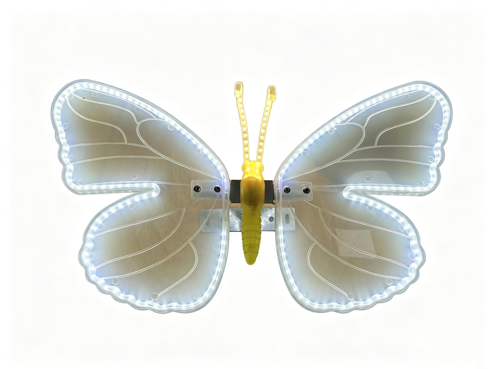Best-selling LED Outdoor Illuminated Dynamic butterfly Lights, Christmas Garden Decorations, Villa Lawn Decorations 40cm
