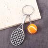 Pendant Key Rings Car Key Chain Tennis Racket Keychain Sports Key Chain Mini Keychain Tennis Ball