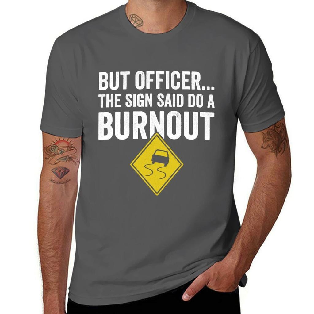 BURNOUT Road Racing Tuning Motorsport TShirt Sporty Breathable Short Sleeve TShirt