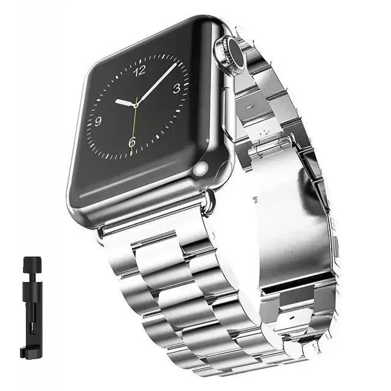 

Стальной ремешок Starlight для Apple Watch Series Ultra2 10 9 8 7 SE 6 5 4 3 46 мм 49 мм Металлический ремешок для IWatch 40 41 мм 42 44 мм 45 мм Correa S10-42mm 38 40 41mm серебряный