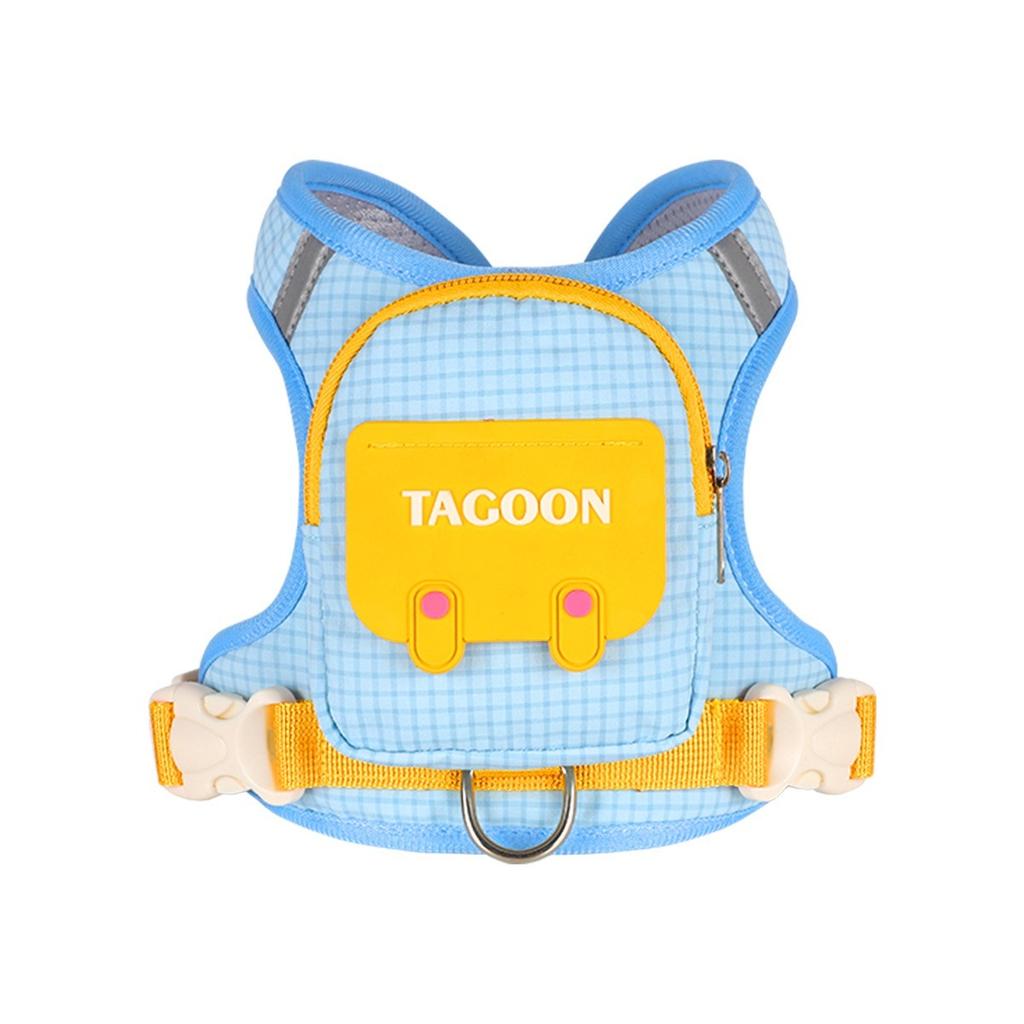 Collars Harnesses Leads Dog Harness Backpack Leash Set Pet Travel Vest Detachable Storage Bag Adjustable Breathable Walking Trac