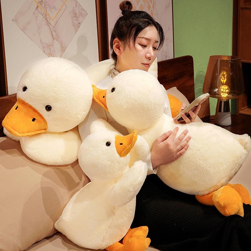 Big White Goose Doll Cute Little Duck Doll Big Goose Plush Toy Boy and Girl Sleeping Pillow Rag Doll