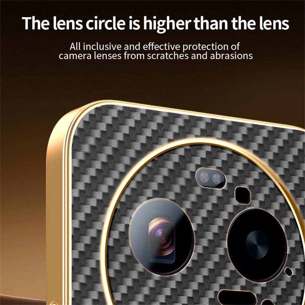 For Xiaomi 17 Ultra 5G Case Carbon Fiber Textured Electroplated TPU Phone Back Cover