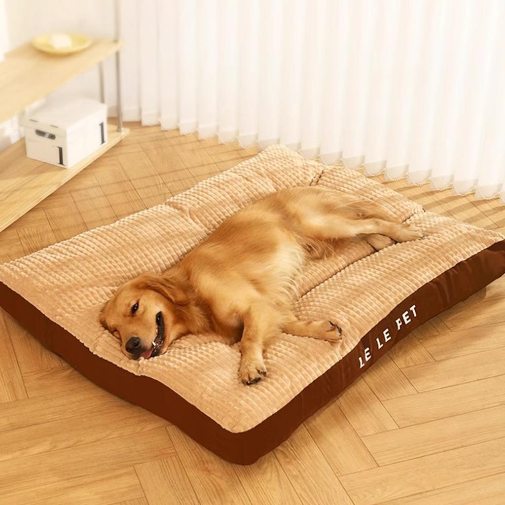Dog Bed Flannel Materialwarm Pet Mat Washable Pp Cotton Filling Pet Bed Four Seasons Use For Large Medium Dogs Sleeping Mat