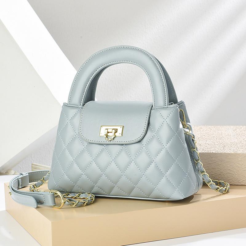 IELGY Ladies Soft Leather Chain Diamond Small Messenger Bag - Perfect for Hand Carry