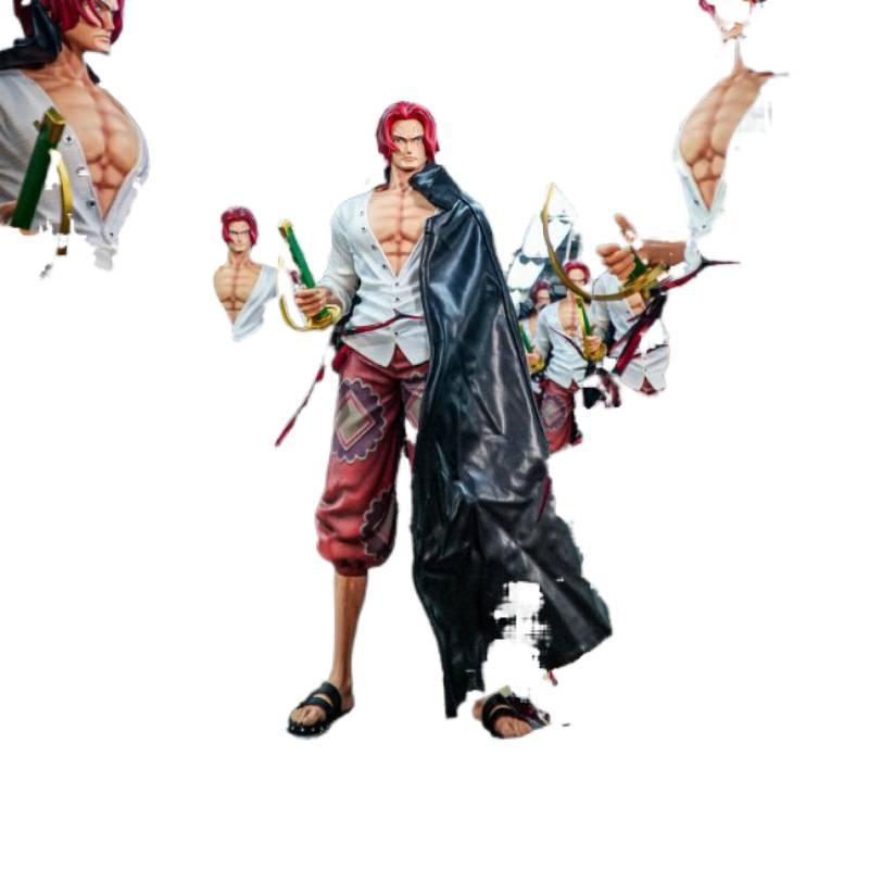Anime ONE PIECE peripheral JT redhead Shanks figure, Four Emperors, King of Navigation doll, statue ornament model
