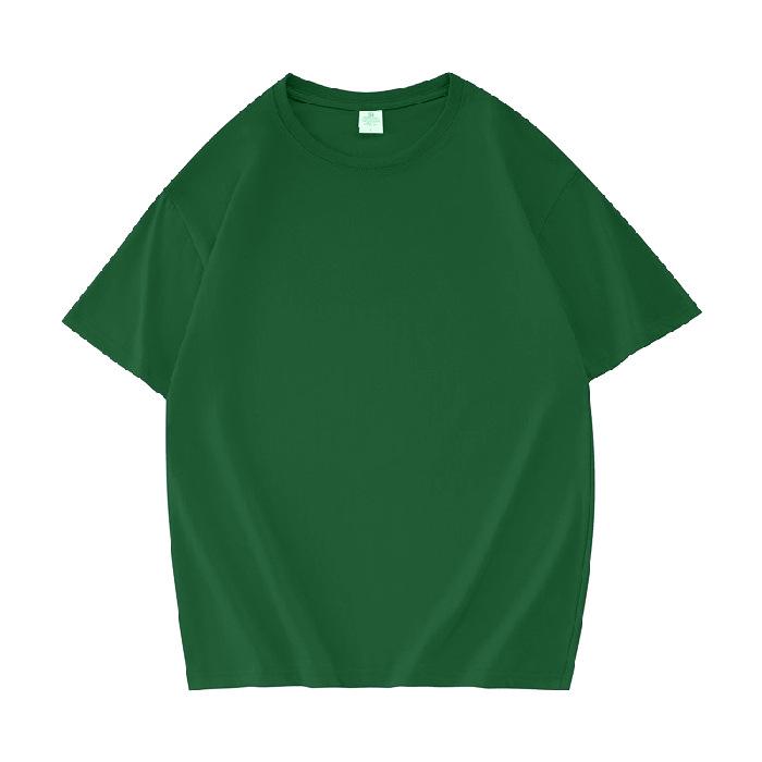 Unisex 200g Pure Cotton Drop-Shoulder T-Shirt, Short-Sleeve, Blank Design, Ribbed Collar, Back-Buttoned, Ideal for Class Uniforms, High Quality.