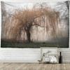 Autumn Willow Tapestry Wall Hanging Nature Landscape Bohemian Aesthetic Room Home Decor Background Cloth