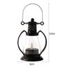Retro LED Candle Lantern Light Portable Electronic Desktop Hanging Night Lamp Ornaments Garden Hanging Decoration Lantern