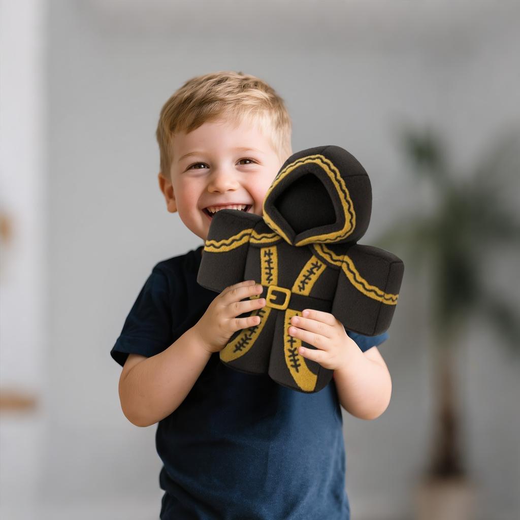 Dětská hadrová panenka roztomilá plyšová panenka jako dárek v kresleném stylu