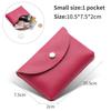 Women's Small Genuine Leather Coin Purse - Top Layer Cowhide Litchi Grain Cover Wallet