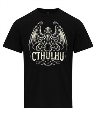 Cthullo HP Lovecraft Inspired Horror Fan T-shirt Personality High Quality Print Men and Women Same Style Street Short Sleeve Top