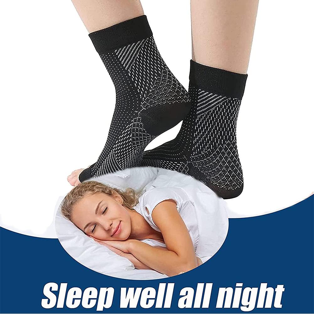 2 Pairs of Fasciitis Socks for Women and Men for Arch & Heel Pain Relief