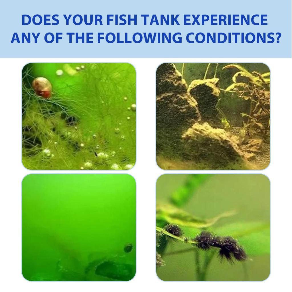 Aquarium Water Purifier Algae Removal Powder Powerful Aquarium Water Purification Powder Aqua Water Purifying for Fish Tank Water Turbidity Removal