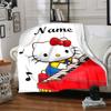 Customizable HelloKitty5 Throw Blanket – Personalized Name, All-Season Cozy Snug Blanket, Machine Washable, Personalized Blanket