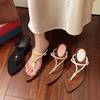 Niche Can Wear Two Pointed Sandals for Women's New Versatile Casual Temperament Low-heeled Flip-flops Sandals Tide
