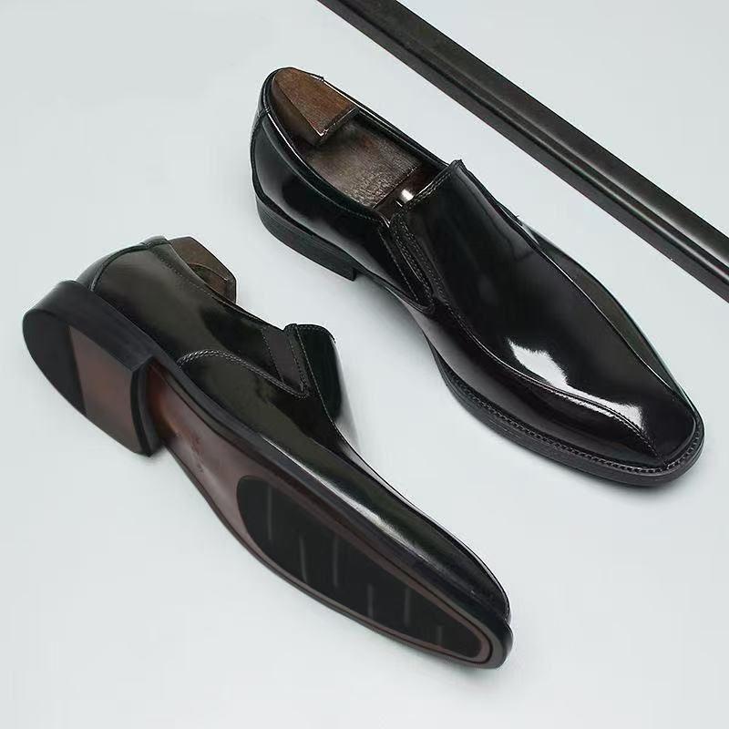 Mocasini din piele de vacă de înaltă calitate, lucrați manual, stil britanic, cu trei articulații, de primăvară, pentru bărbați, pentru afaceri, nuntă, lac-up