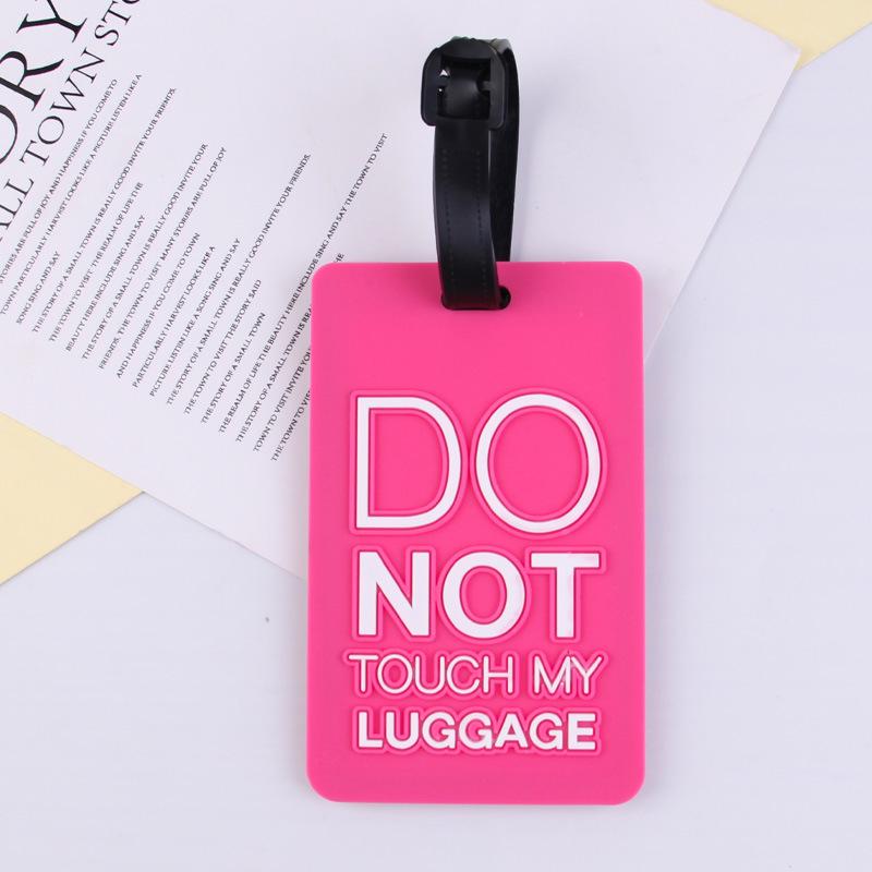 3D Letter PVC Luggage Tag with Boarding Pass Lanyard for Suitcases