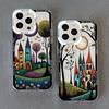 Hand Painted Forest House Clear Phone Case For Iphone 13 12 Pro Max 15 14 Pro Max Plus 11 X XR XS 7 8 Plus SE2 Transparent Cover