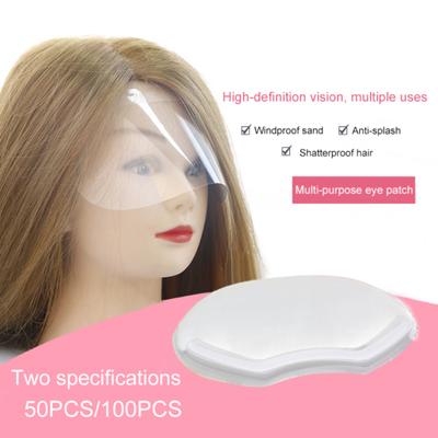 50/100 Stück Einweg-Haarschnitt-Haarspray, selbstklebende Gesichtsabdeckung, Schutzschild