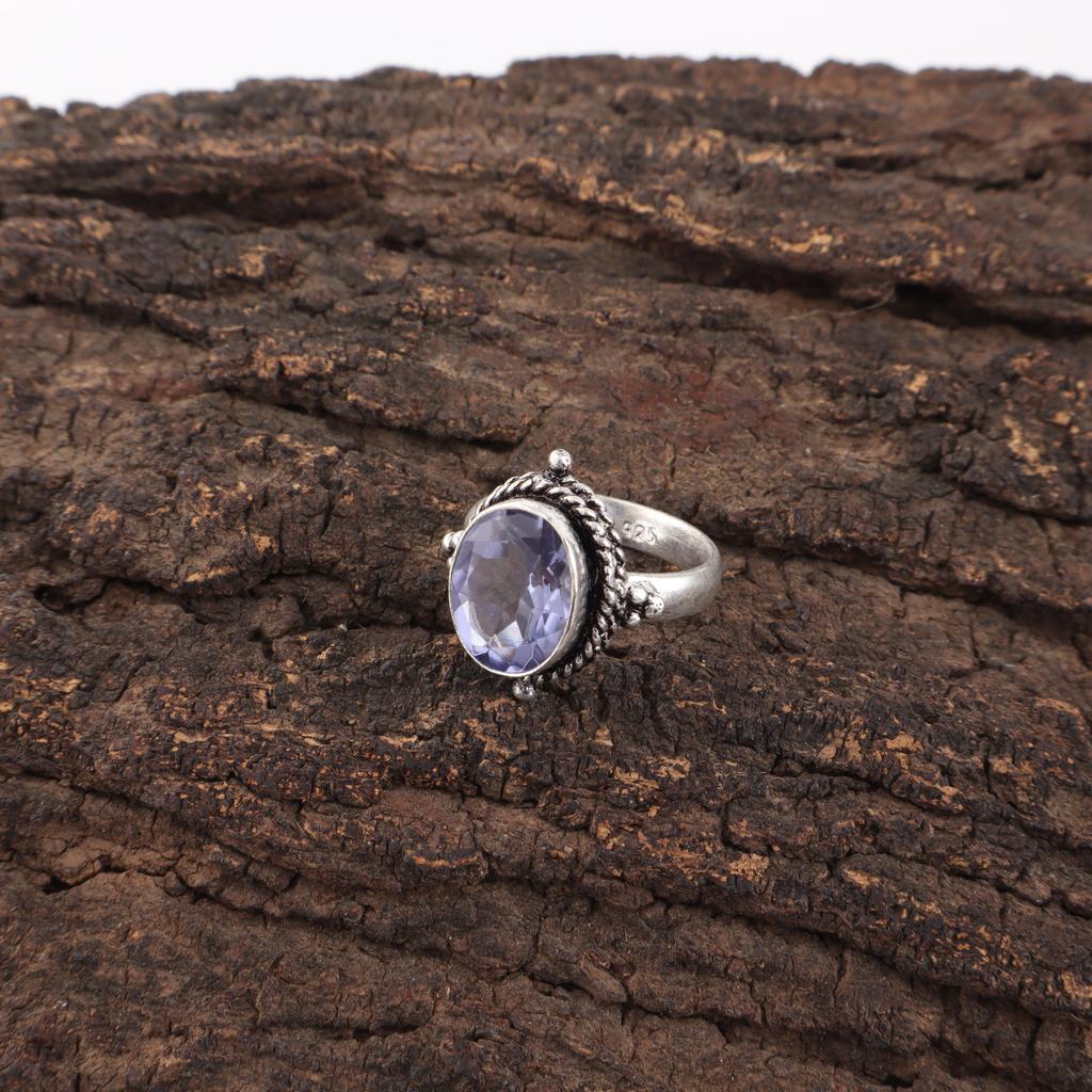 Iolite Ring Gemstone Jewelry, 925 Solid Sterling Silver Ring, Handmade Silver Jewelry Wonderful Ring, Gift For Women