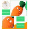 Plush Carrot Dog Toy Cute Squeaky Carrot Dog Chew Toy Soft Puppy Teething Toy for Dogs Anxiety Relief Interactive