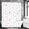 Star Love Leaf Mountain Pattern Shower Curtain, Bathroom Decorative Shower Curtain, Waterproof Shower Curtain With Hooks
