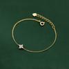 925 Silver Summer Petal Pendant Bracelet Anklet For Women Daily Beach Fashion Jewelry