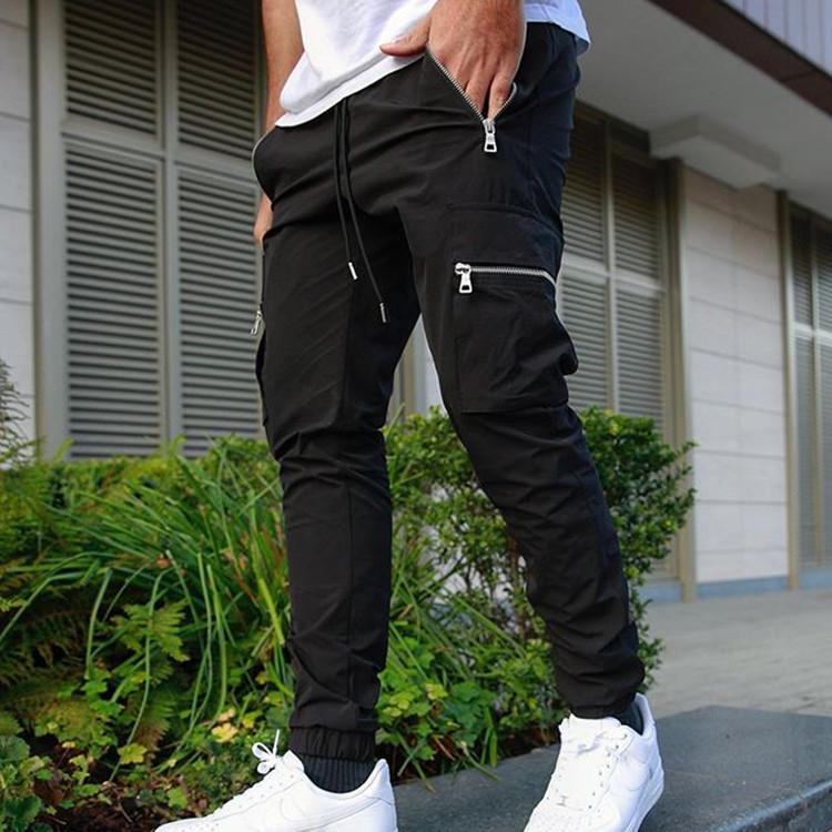 Muscle sports casual big pocket trousers men's fitness running training pants manufacturer