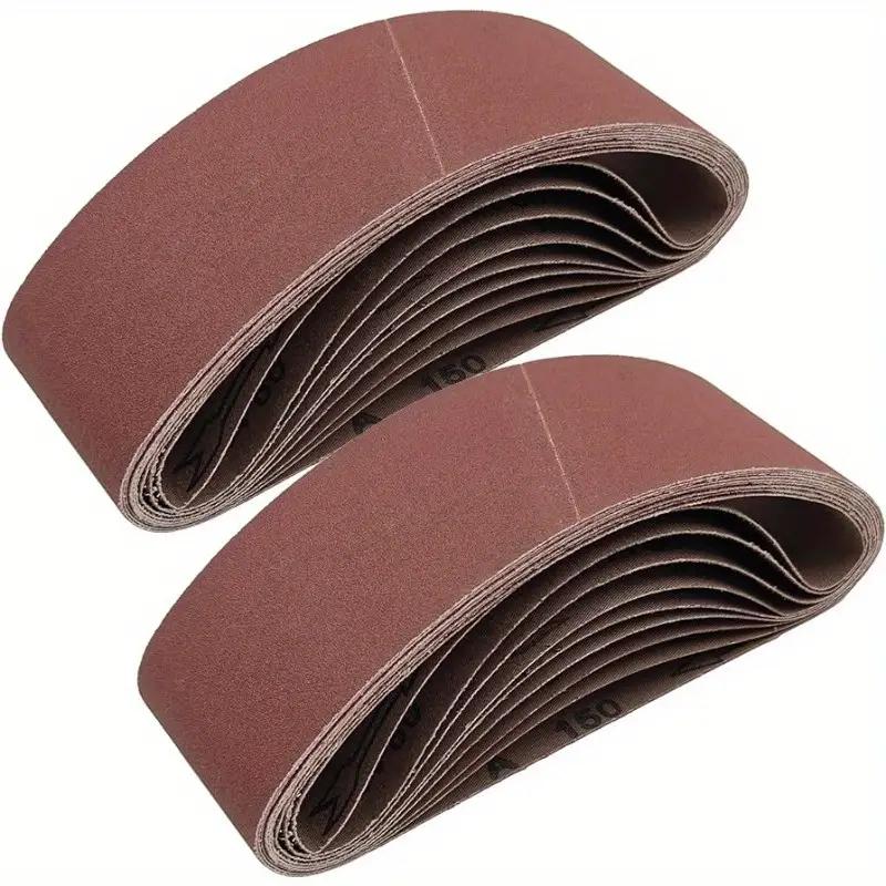 10pcs 75x533mm Sanding Belts Abrasive Bands for 3x21'' Sanders Belt Sander Abrasive Tools Woodworking Metal Polishing