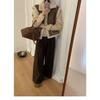 Contrast Color Women's Autumn and Winter Button Cardigan Vest Sleeveless Vest Jacket Women's Casual Top