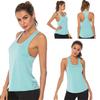 Women U Neck Sleeveless Quick Dry Racerback Vest Running Yoga Sports Tank Top