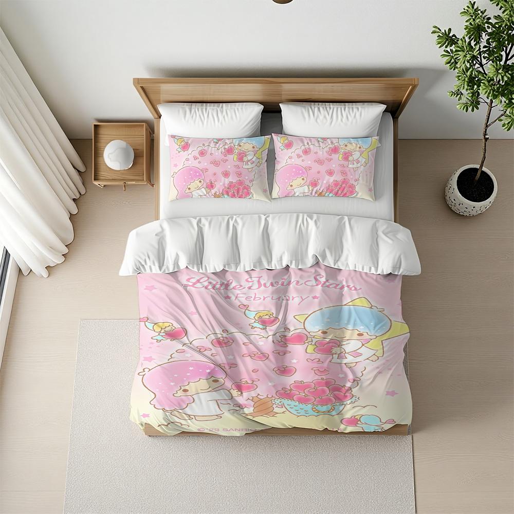 

Little T-Twin Stars Duvet Cover Set Home Style Bedding Soft Laundry Cotton Bed 3 Piece Set Student Dormitory Gift 135x200cm