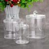 3PCS Acrylic Storage Box Bathroom Jar Makeup Organizer Cotton Round Pad Holder Cotton Swab Box Qtip Holder Dispenser with Lid