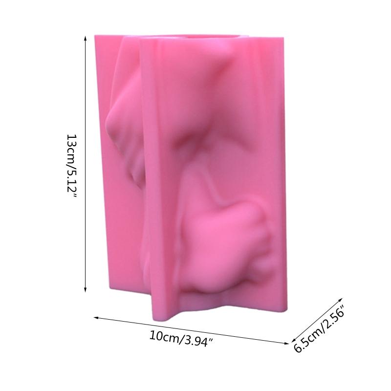 Half-body Human Body Vase Silicone Pot Mold Succulent Flowerpot Clay Cement Plaster Mold DIY Home Garden Flower Pot Mold