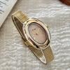 Fashion Oval Women's Quartz Watch Rome Dial Bracelet Gold Quartz Wristwatches Steel Band Watches Dropshipping Reloj De Mujer