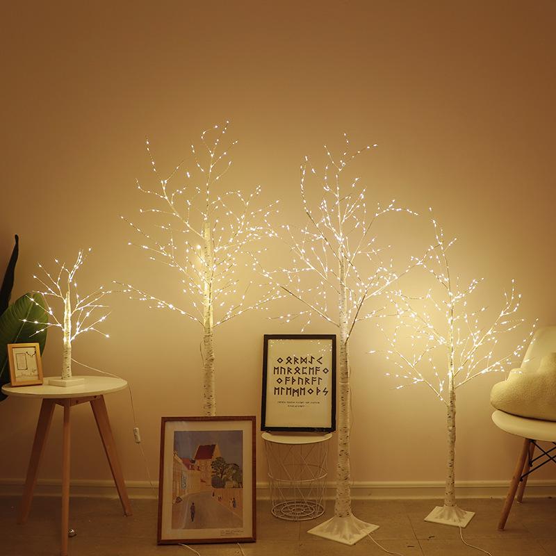 White Birch LED Tree Lights with Remote - Indoor/Outdoor Decorative Lighting