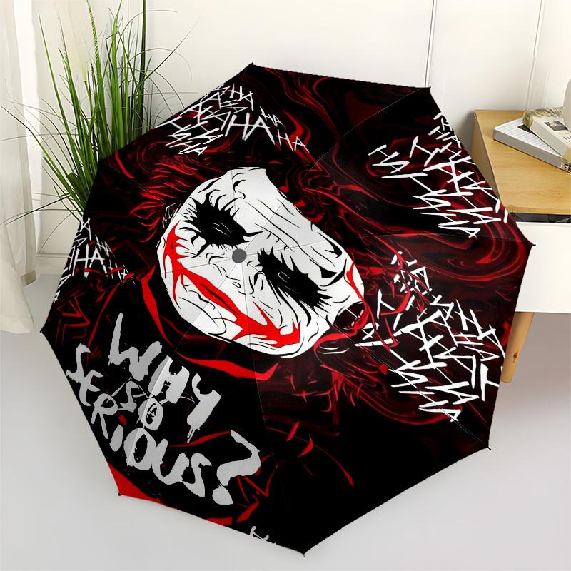 

1pc Why So Serious Umbrella with Plastic Handle,Suitable for All Seasons Travel Outdoor Multi-functional UmbrellaDCS028