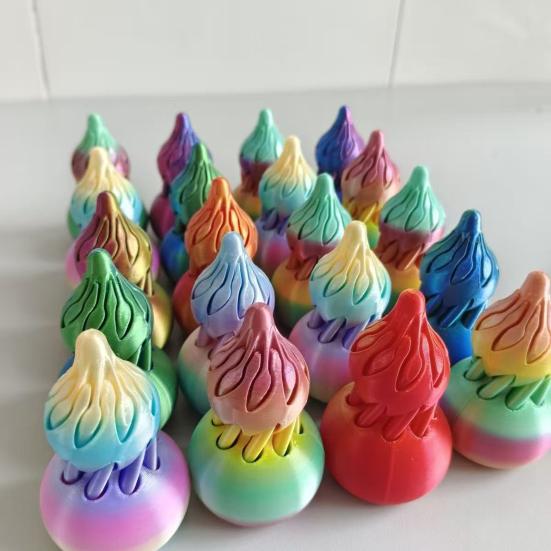 3D-gedruckte Spiral-Kürbis-Figur Unmögliche Durchgangsskulptur Vortex-Faden-Illusion Stressabbau Kinder Erwachsene Mini-Spiral-Kürbis Fidget-Spielzeug