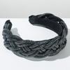 Luxury Headbands Diamond Inlaid Fried Dough Twists Braided Hairband Hair Accessories Women's Wide Edge Hair Band Hoop Headwear